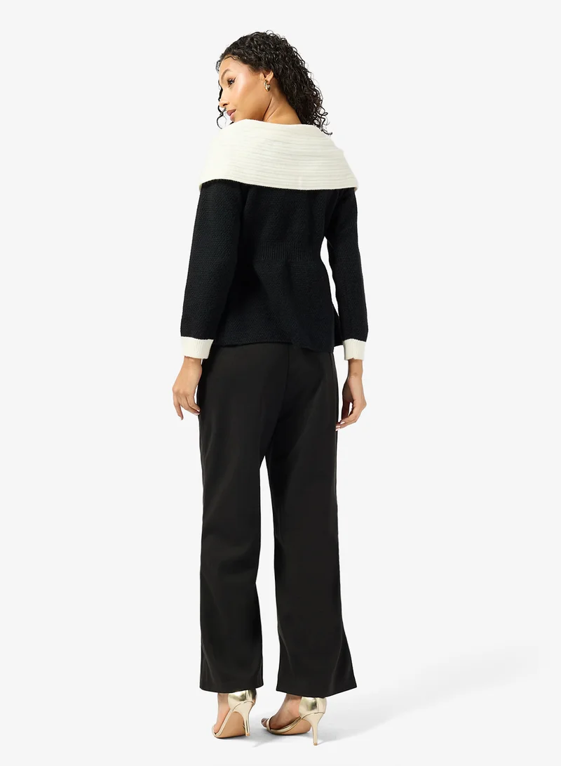 Ginger Classic Monochrome Button Down Top & Pant Set